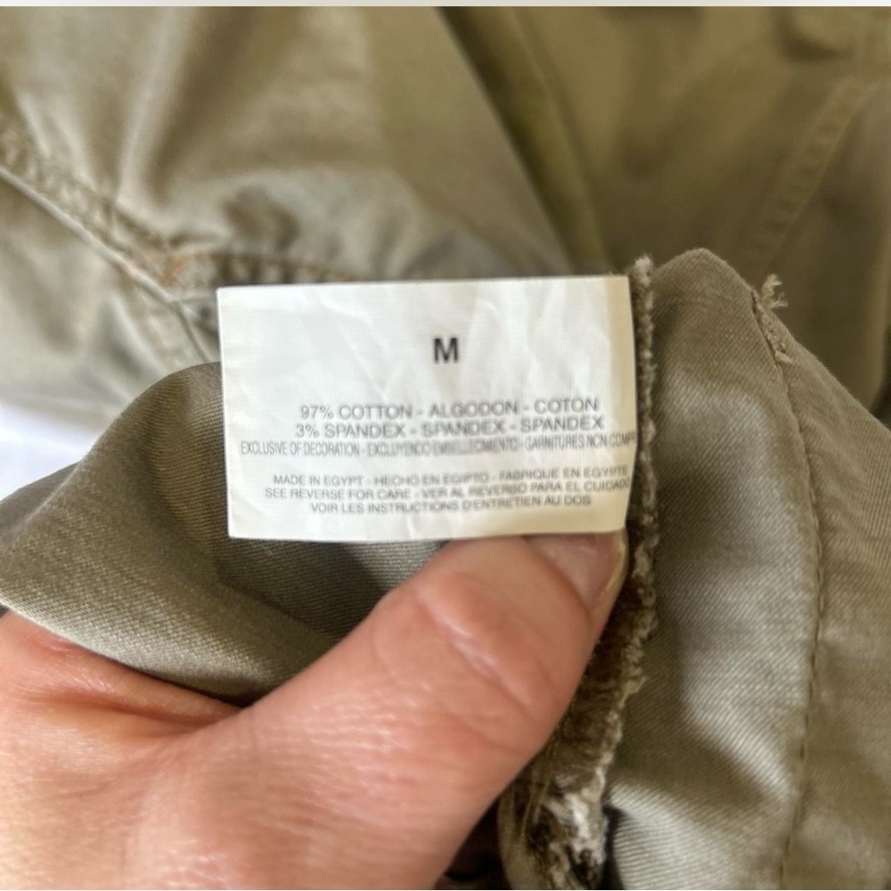 Military Green Napoleon Style Jacket with Brass Hardware Pointed Hemline Size M - Picture 8 of 8
